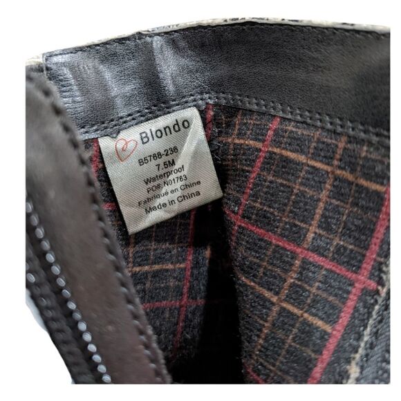 Blondo Elvina Waterproof Women's Natural Snake Ankle Bootie Size 7.5M B5768-236 - Picture 7 of 9